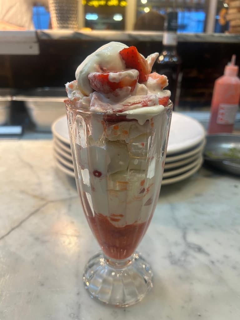 Strawberry dessert glass