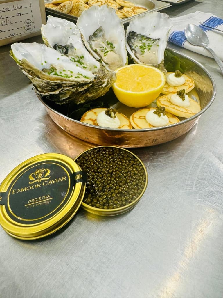 Oysters with Exmoor Caviar